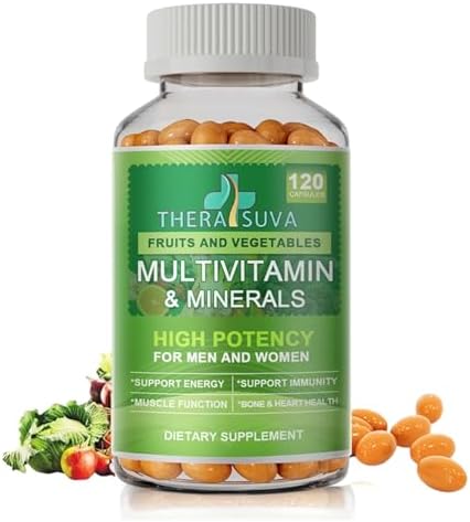Multivitaminas y Minerales Naturales + Complejo B + Calcio + Magnesio + Zinc, Suplemento Vegano de Alimentos Integrales, 120 Cápsulas Blandas, 2 - imagen 1