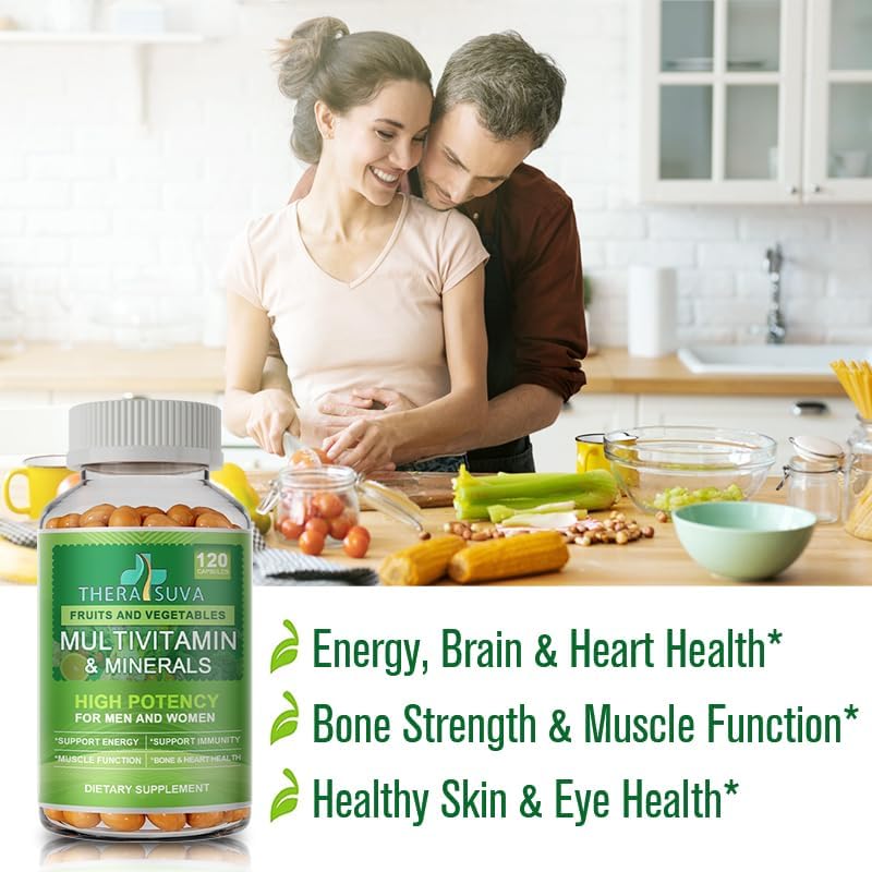 Multivitaminas y Minerales Naturales + Complejo B + Calcio + Magnesio + Zinc, Suplemento Vegano de Alimentos Integrales, 120 Cápsulas Blandas, 2 - imagen 4