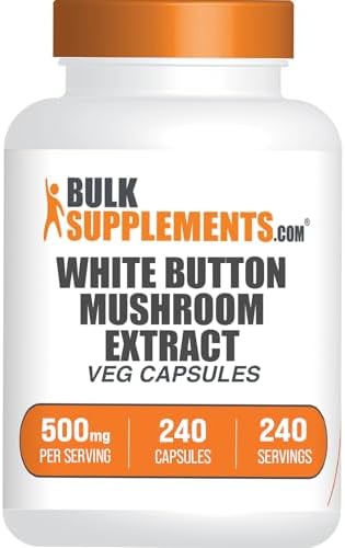 Cápsulas de Champiñón Blanco BulkSupplements.com - Suplemento de Agaricus, Extracto Vegano, 240 Cápsulas (Paquete de 1) - imagen 1