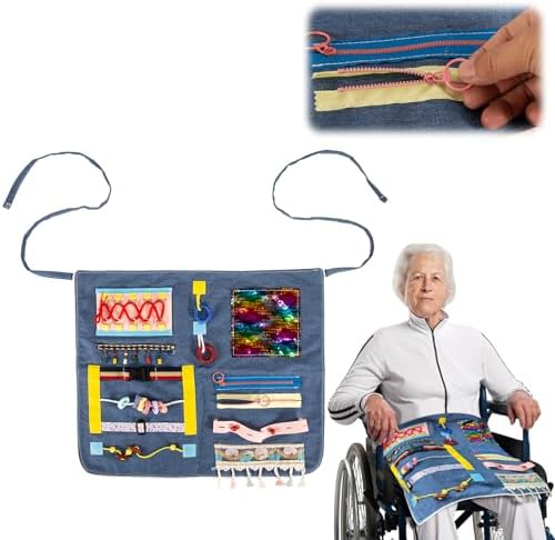Delantal Fidget para Personas Mayores, Manta Sensorial para Adultos con Demencia, Productos para Demencia y Alzheimer, Gadgets para Pacientes - imagen 1