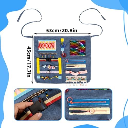 Delantal Fidget para Personas Mayores, Manta Sensorial para Adultos con Demencia, Productos para Demencia y Alzheimer, Gadgets para Pacientes - imagen 2