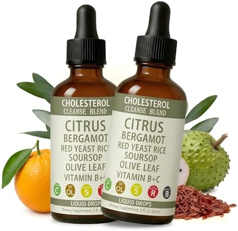 Gotas de Arroz Rojo Skrmooning - Suplemento Líquido Antioxidante para el Corazón, Soporte para Colesterol, 2 fl oz, 2 Piezas, Vegano, Natural, No GMO - imagen 1