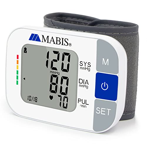Monitor de Presión Arterial Hablante MABIS para Muñeca, Guía Visual de BP, 396 Lecturas para 4 Usuarios, Estuche Protector, Elegible para FSA y HSA - imagen 4