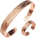 Pulsera y anillo magnéticos de cobre puro LONGRN ajustables para mujer - imagen 1