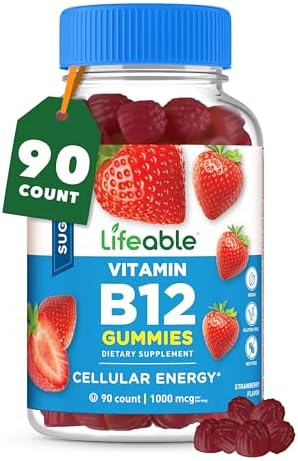Gomitas de Vitamina B12 Sin Azúcar Lifeable | 1000 mcg | Suplemento Energético y de Ánimo | 90 Gomitas para Adultos - imagen 1
