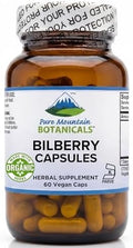 Suplemento de Extracto de Arándano Silvestre Pure Mountain Botanicals - 60 Cápsulas Veganas Kosher - 250mg de Hoja de Arándano Orgánico y 50mg de - imagen 1