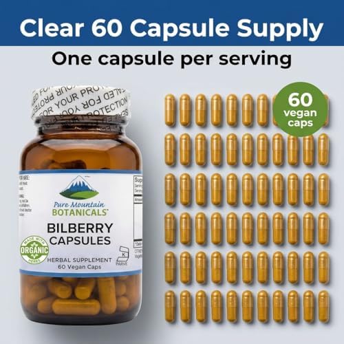 Suplemento de Extracto de Arándano Silvestre Pure Mountain Botanicals - 60 Cápsulas Veganas Kosher - 250mg de Hoja de Arándano Orgánico y 50mg de - imagen 5
