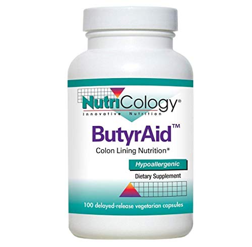 NutriCology ButyrAid Nutrición para el Revestimiento del Colon - Apoya la Salud Digestiva y del Colon - 200 mg - Vegetariano y Hipoalergénico - 100 - imagen 1