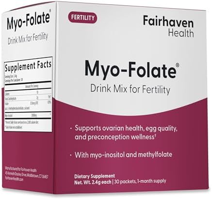 Suplemento de Fertilidad Femenina Fairhaven Health con Folato y Mio-Inositol en Polvo - 1 por Día, Salud Ovárica y Calidad de Huevos - 2000 mg de - imagen 1
