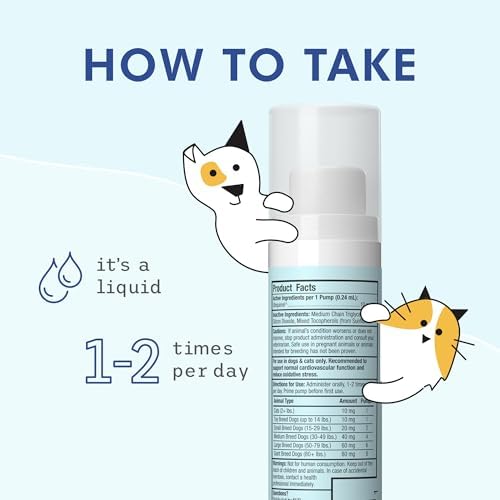 Dr. Mercola Ubiquinol Líquido para Perros y Gatos, 1.45 Fl. Oz. (43 mL), 149 Bombas, Apoya la Inmunidad, Formulado por Veterinarios, No GMO - imagen 5