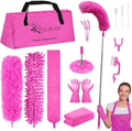 Kit de Limpiadores de Microfibra, Plumero con Mango Extensible, Lavable y Flexible para Ventiladores de Techo, Persianas, Autos y Muebles, Regalo - imagen 1