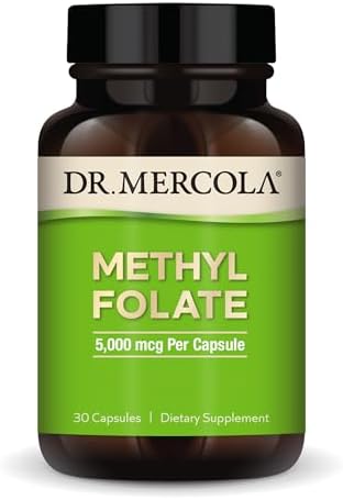 Dr. Mercola Methyl Folate - Apoya la Desintoxicación y Salud Celular - Fórmula Bioavailable - 5 mg - 30 Cápsulas - imagen 1