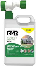 RMR Lavado para Casa y Revestimiento - Removedor de Manchas Comercial para Moho, Mildiu y Algas, Botella de 64 Onzas con Adaptador para Manguera - imagen 1