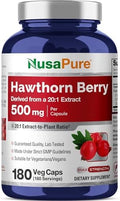 NusaPure Baya de Espino, 500mg, 180 Cápsulas Veganas (Veganas, Sin OGM) - imagen 1