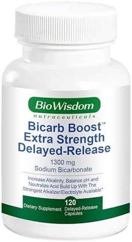 Cápsulas de Bicarbonato de Sodio Bicarb Boost Extra Fuerte 1300mg Orgánico, Tabletas de Liberación Retardada para Riñones, 120 píldoras - imagen 1