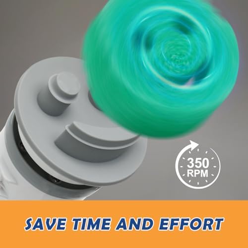 Fregadora Eléctrica LANMU con Esponja Compatible con Scrub Daddy/Mommy, Cepillo Inalámbrico con Mango Cómodo y 5 Cabezas Reemplazables para Limpiar - imagen 5