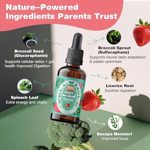 Suplemento Líquido de Verduras Pick No More para Niños con Sulforafano de Extracto de Brote de Brócoli – Nutrición Oculta para Niños Selectivos, - imagen 5