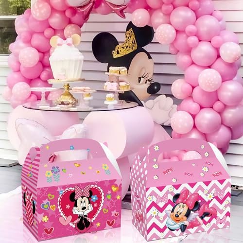 Trifoot 24 Piezas Cajas de Regalo con Lazo, Cajas de Caramelo de Fiesta de Cartoon con Asas, Suministros para Cumpleaños y Decoraciones (2 Estilos) - imagen 3
