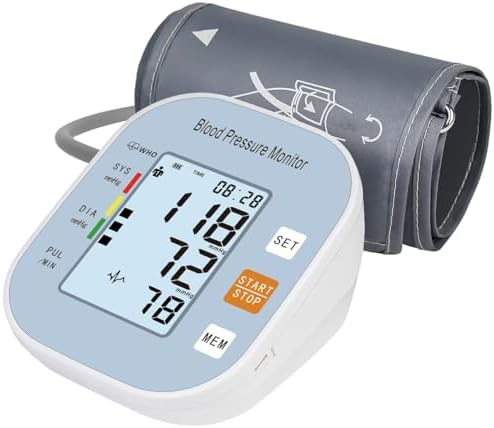 Monitores de Presión Arterial para Uso en Casa, Máquina Digital Automática para Brazo Superior con Manguito Ancho BSX583 (Azul Claro) - imagen 1
