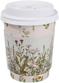 AimFun 50 Piezas de Vasos Desechables de Café Florales con Tapa y Mangas, Botánicos Vintage de 8oz para Fiestas, Bodas y Baby Shower - imagen 1