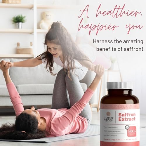 Suplementos de Extracto de Azafrán Mother Nutrient para Hombres y Mujeres, 240 Cápsulas Veganas de 88.5mg - No GMO, 7 Meses de Suministro - imagen 2