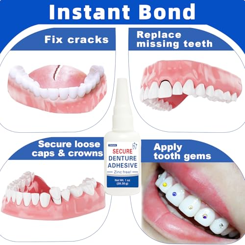 Pegamento Dental Instantáneo para Laboratorio (1oz), Repara Grietas y Asegura Dientes Flojos, Adhesivo Súper Fuerte—Dura Días a Semanas - imagen 3