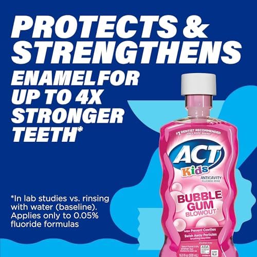 Enjuague Anticaries para Niños ACT con Sabor a Chicle, 18 Onzas (Paquete de 3) - imagen 5