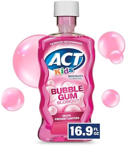 Enjuague Anticaries para Niños ACT con Sabor a Chicle, 18 Onzas (Paquete de 3) - imagen 7