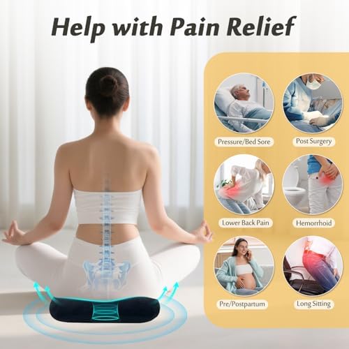 Cojín AOSSA para Úlceras por Presión, Almohada para Posicionamiento de Glúteos, Cojín Donut para Alivio de Presión y Soporte Médico - imagen 2