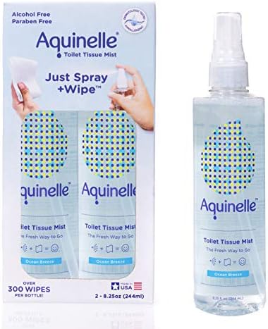 Aquinelle Mist para Papel Higiénico, Alternativa Ecológica y No Tapona, Spray para Papel Higiénico 2PK OCEAN BREEZE 8.25OZ - imagen 1