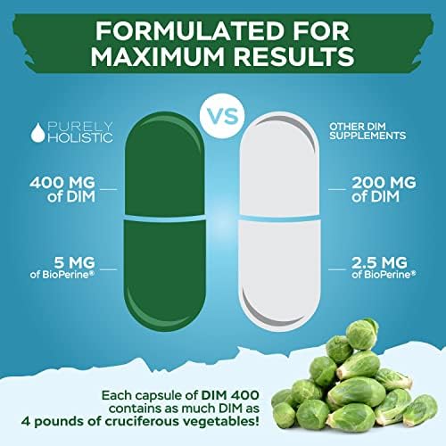 Suplemento DIM 400MG | Fuerza Extra | Balance de Estrógenos y Hormonas para Hombres y Mujeres | Suministro para 5 Meses | Soporte para Menopausia, - imagen 5