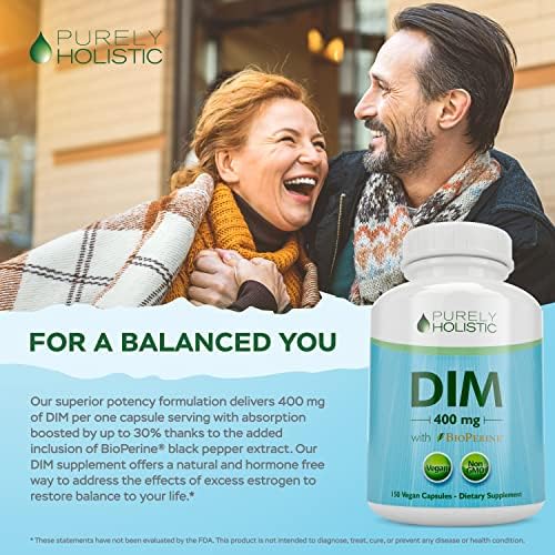 Suplemento DIM 400MG | Fuerza Extra | Balance de Estrógenos y Hormonas para Hombres y Mujeres | Suministro para 5 Meses | Soporte para Menopausia, - imagen 7