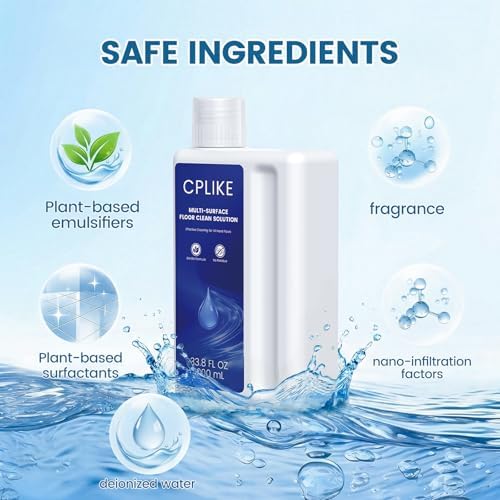 Solución de Limpieza para Piso CPLIKE Compatible con Aspiradoras y Robots de Limpieza Dreame, Limpiador Multi-Superficie, 33.8 fl oz - imagen 4