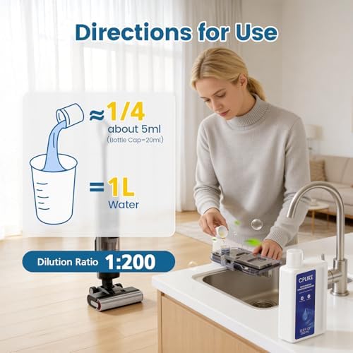 Solución de Limpieza para Piso CPLIKE Compatible con Aspiradoras y Robots de Limpieza Dreame, Limpiador Multi-Superficie, 33.8 fl oz - imagen 6