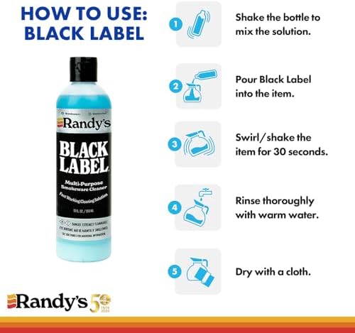 Paquete de Limpiador y Protector de Resina Randy's Black Label – Solución Limpiadora de Resina de Acción Rápida para Superficies de Vidrio, Metal y - imagen 5