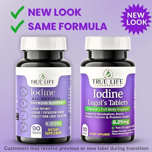 Tabletas de Yodo Lugol 6.25mg – Soporte Preciso para Tiroides y Energía – Suplemento Estable de Yoduro de Potasio – 90 Tabletas, Sin OGM, Sin - imagen 3