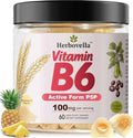Gomitas Herbovella de Vitamina B6 100mg, Suplemento P5P para Energía y Sistema Nervioso, Sin Azúcar, Veganas, 60 Gomitas Líquidas. - imagen 1