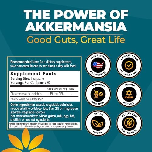 Suplemento Probiótico Vita Bloom Labs Akkermansia - Promueve la Comodidad Digestiva, Soporte de Microbioma y Bienestar Metabólico - 1 Billón de AFUs - imagen 6