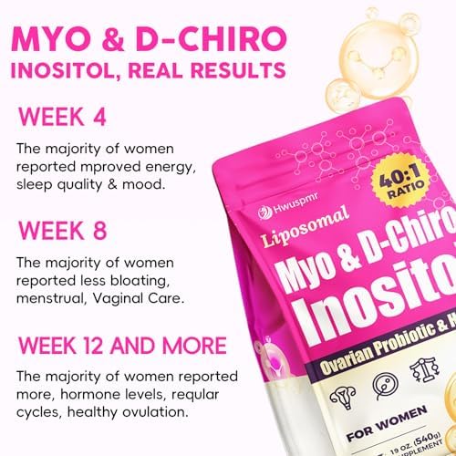 Polvo de Myo-Inositol y D-Chiro Inositol Liposomal | Suministro para 180 Días | Suplemento Ideal 40:1 para Mujeres, Probióticos y Hierbas | - imagen 5