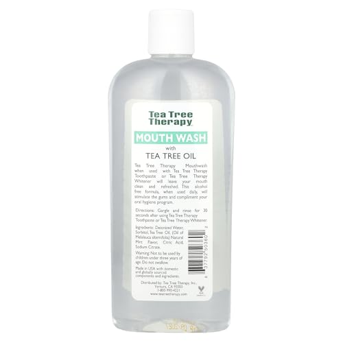 Enjuague Bucal de Árbol de Té Tea Tree Therapy Sin Alcohol - Paquete de 3 de 12 Onzas - imagen 2