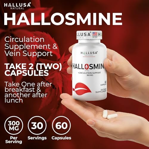 Suplemento Natural Hallusa de Diosmina - Apoyo para la Circulación y las Venas - Soporte para la Circulación y Venas - imagen 8