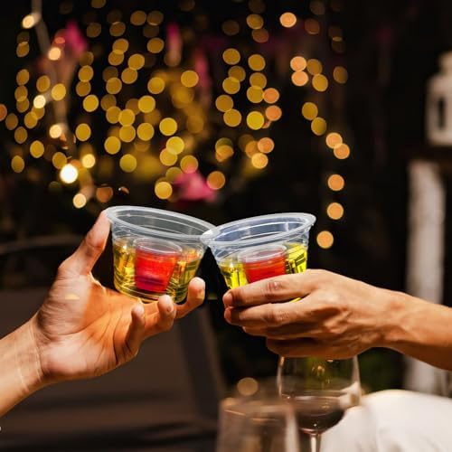Coloch 200 Piezas de Vasos Plásticos Desechables, Copas Transparentes para Shots y Bebidas Mezcladas, Perfectas para Fiestas - imagen 8