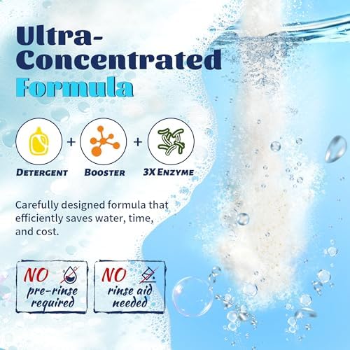 Detergente en Polvo para Lavavajillas + Aditivo, 90 Cargas | Jabón Ecológico Sin Plástico – Alternativa a Cápsulas, Enzimas Vegetales Concentradas – - imagen 4