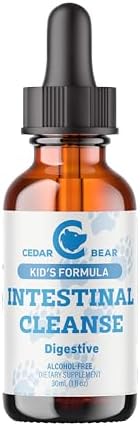 Cedar Bear - Limpieza Intestinal para Niños, Suplemento Herbal Líquido Detox y Digestivo, Gotas Sin Alcohol, 1 fl oz / 30 ml - imagen 1