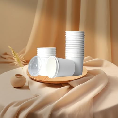 FISDEN 80 Piezas de Contenedores de Papel para Comida con Tapa, Tazones de Papel Kraft de 12 Oz, Desechables para Helado o Yogur - imagen 6