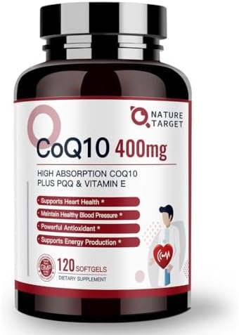NATURE TARGET CoQ10 400mg Plus PQQ con Vitamina E y Aceite de Oliva Orgánico - imagen 1