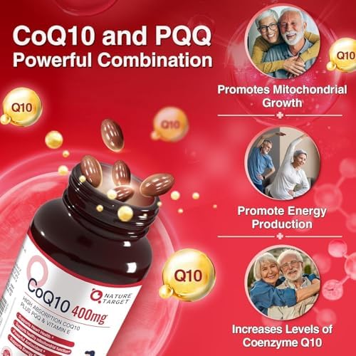 NATURE TARGET CoQ10 400mg Plus PQQ con Vitamina E y Aceite de Oliva Orgánico - imagen 4