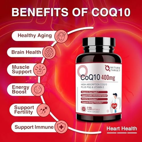 NATURE TARGET CoQ10 400mg Plus PQQ con Vitamina E y Aceite de Oliva Orgánico - imagen 7