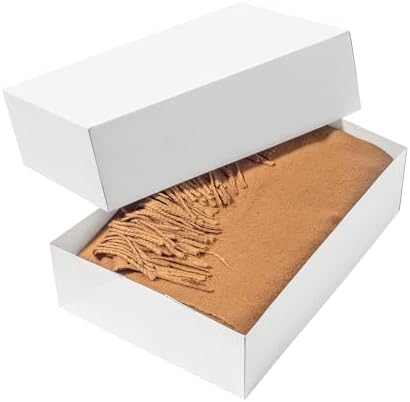 Cajas de Regalo Grandes Mefleet 14x10x4 con Tapa, Paquete de 10, para Ropa, Camisas, Batas y Suéteres, Blancas, Perfectas para Regalos de Navidad y - imagen 3