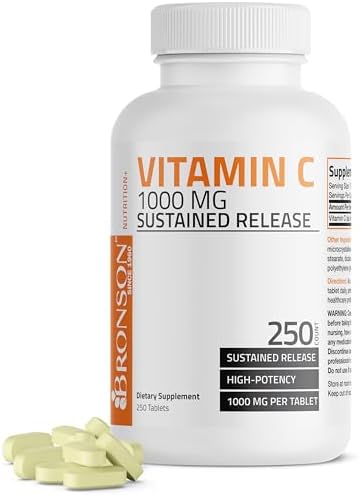 Bronson Vitamina C 1000 mg Liberación Prolongada Premium No GMO, 250 Tabletas - imagen 1